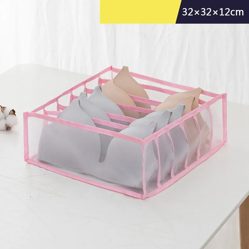 

Storage Box Sock Underwear Wardrobe Household Partition Plaid Collection
