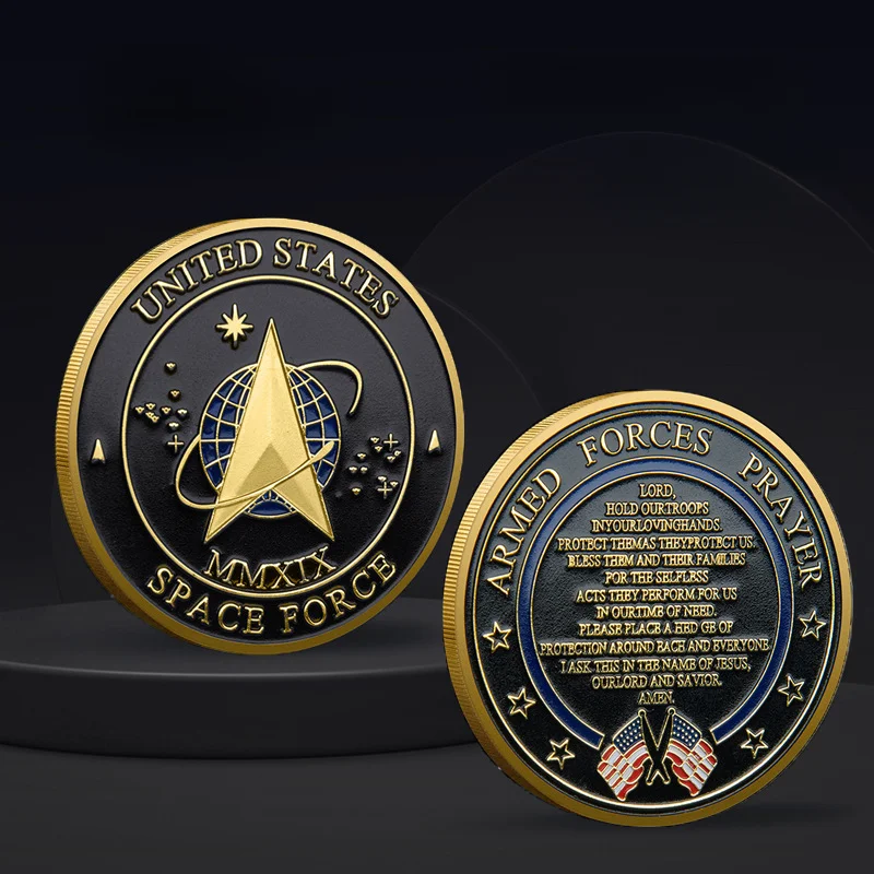 Молитва за смелость монета и герои США золотое покрытие