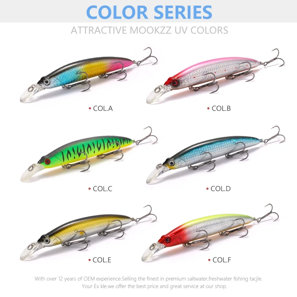 MOOKZZ 11 см/18 г Лучшие жесткие рыболовные приманки гольян высококачественные