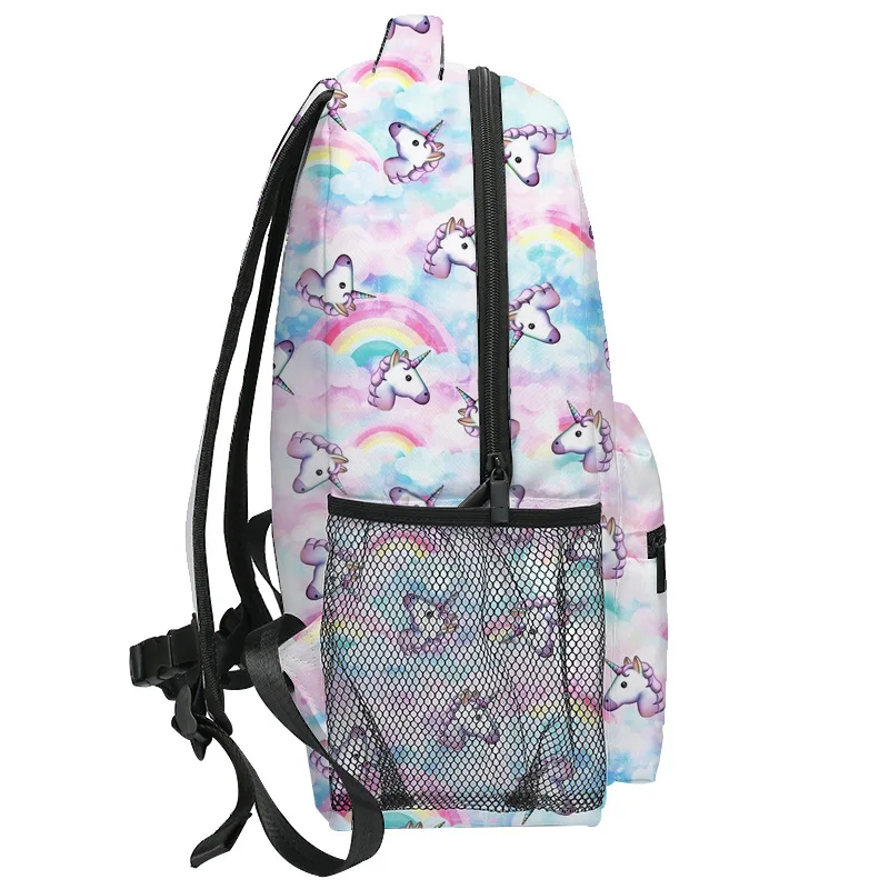 New Cute Unicorn Girl Primary Secondary School Bags Student Large Capacity Rainbow Backpack Drop Shipping