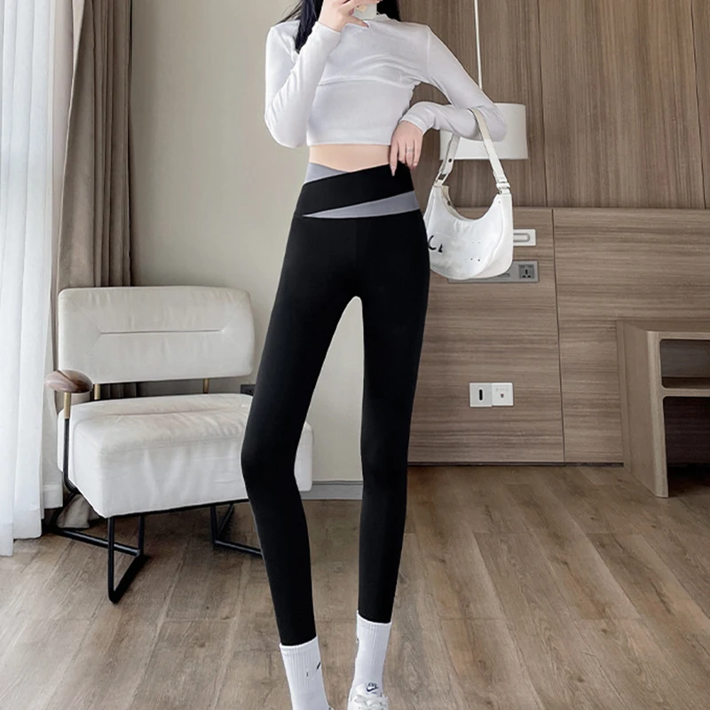 Leggings Women 2022 Autumn New Tight Cross High Waist Yoga Leggings Sport Female Fitness Elastic Sexy Seamless Push Up Leggins