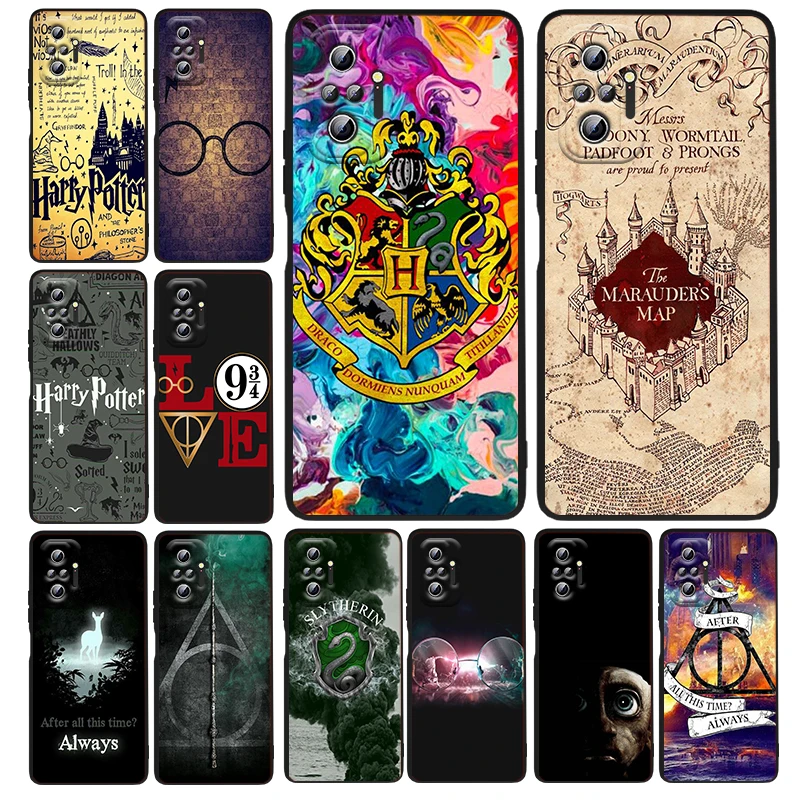 

Map Potters Cool Harries Art Phone Case For Xiaomi Redmi Note 12 11E 11S 11 11T 10 10S 9 9T 9S 8T 8 Pro Plus 5G Black TPU Funda