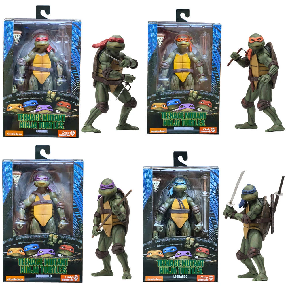 Фото NECA 4 шт./компл. Черепашки Ниндзя Леонардо ‌ Фигурка Рафаэль, издание фильмов, модель аниме для детей, игрушечная кукла №5