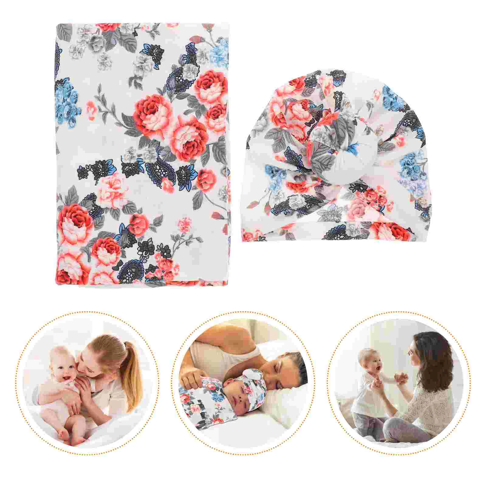 

Swaddle Baby Blanket Blankets Newborn Girl Receiving Sleeping Cloth Girls Wrap Swaddling Infant Flower Set Gifts Shower Jersey