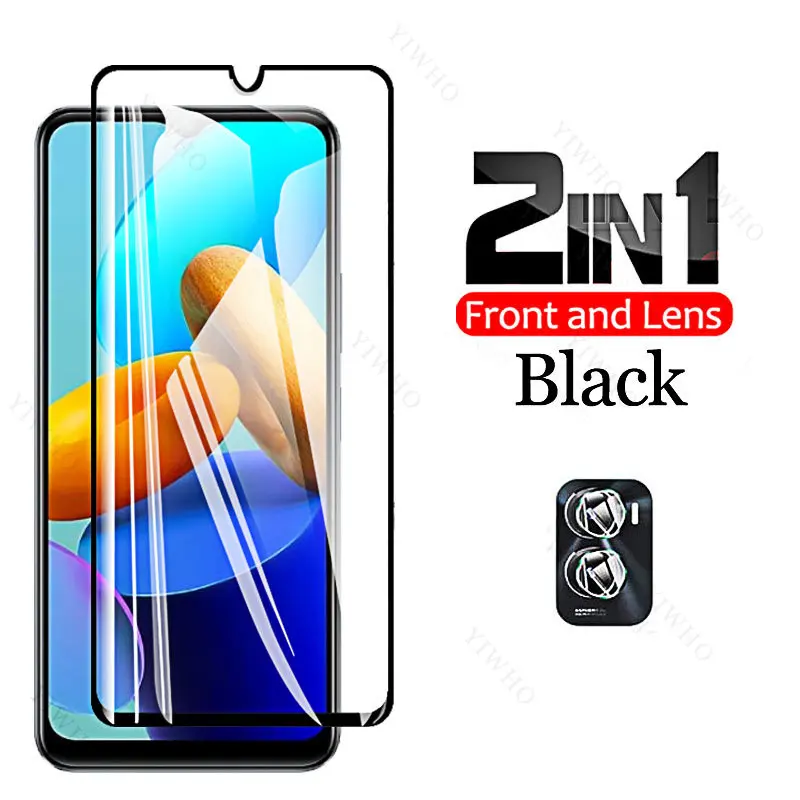 Фото Защитная пленка для Vivo Y35 5G, пленка для экрана Vivo Y30, Y31, Y31s, Y32, Y33, Y33s, Y35, закаленное стекло для объектива камеры, черное стекло HD №5
