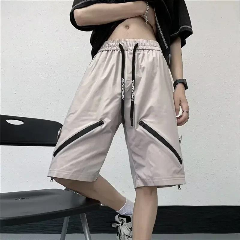 Брюки-карго мужские прямые модные повседневные свободные штаны пять минут