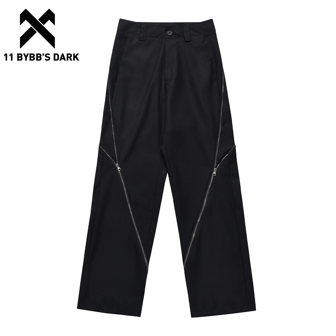 

Длинные брюки на молнии 11 BYBB'S DARK, асимметричные однотонные брюки-карго, осенние спортивные штаны для улицы, мужская и женская уличная одежда, 2023