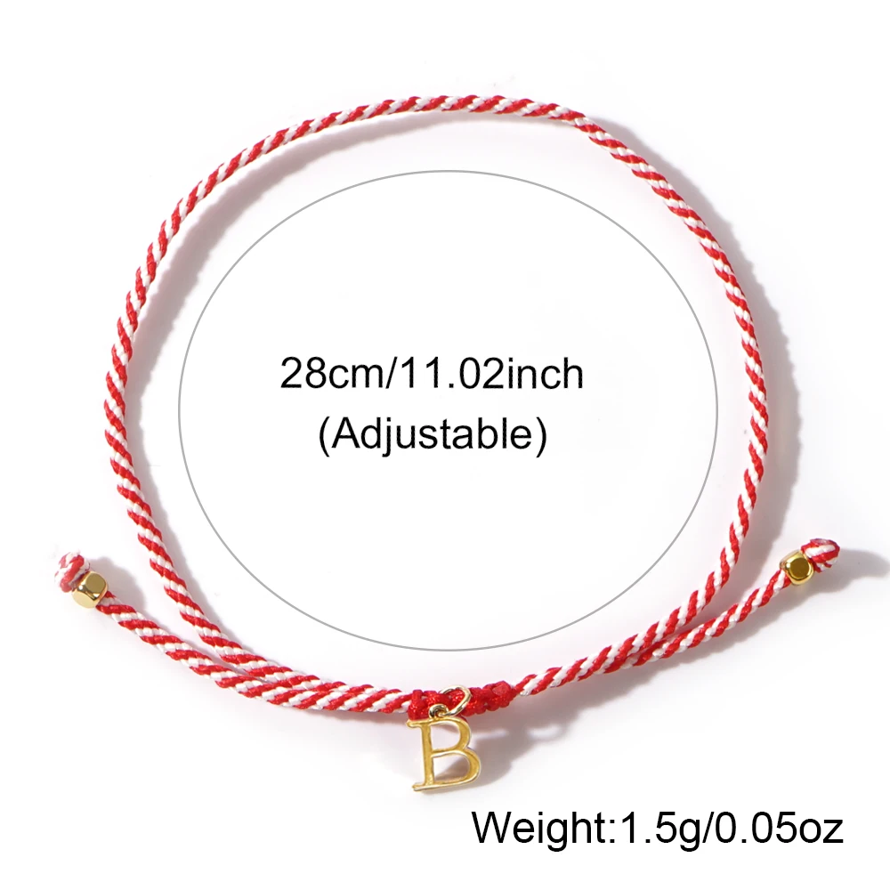 Go2boho изящная Минималистичная Красная белая веревка 26 букв подвеска 2024 Весенняя