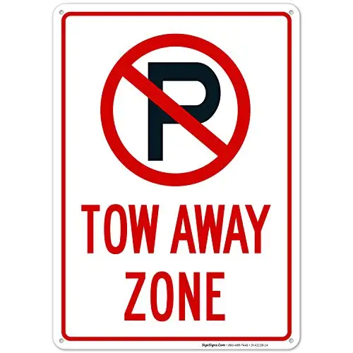 

No Parking Symbol Tow Away Zone Sign