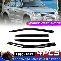 car windows visor for toyota land cruiser prado 90 j90 fj90 lc90 5 doors 19972002 awnings sun rain eyebrow deflector accessorie