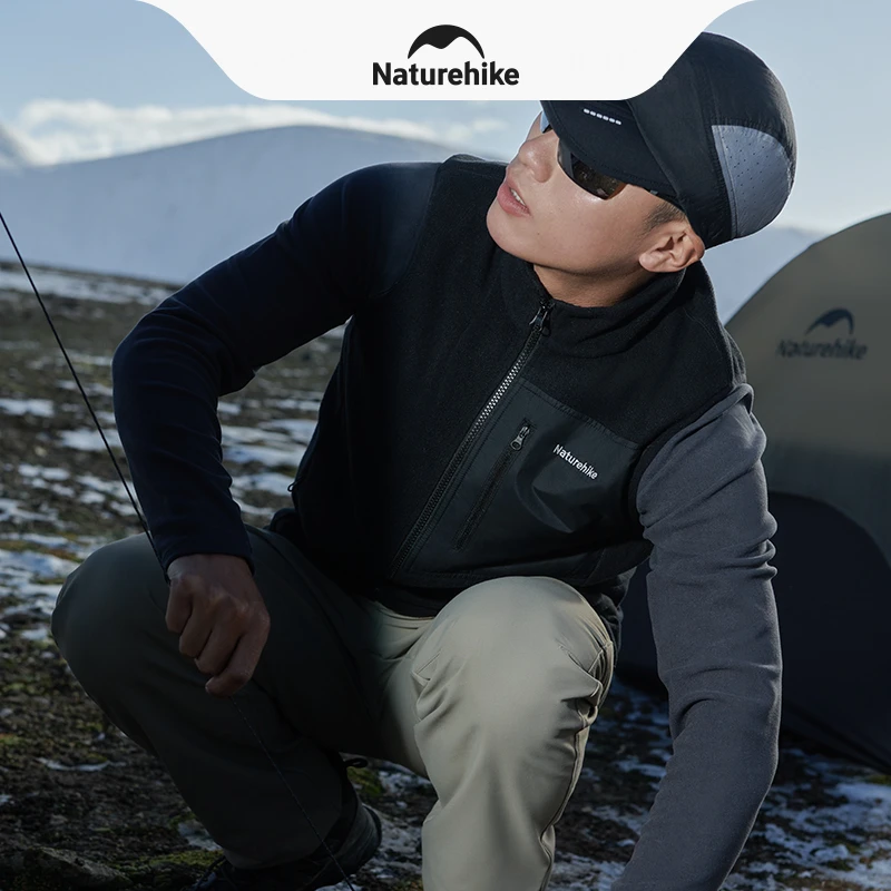 Мужская теплая флисовая майка Naturehike весенне-зимняя ветрозащитная женская