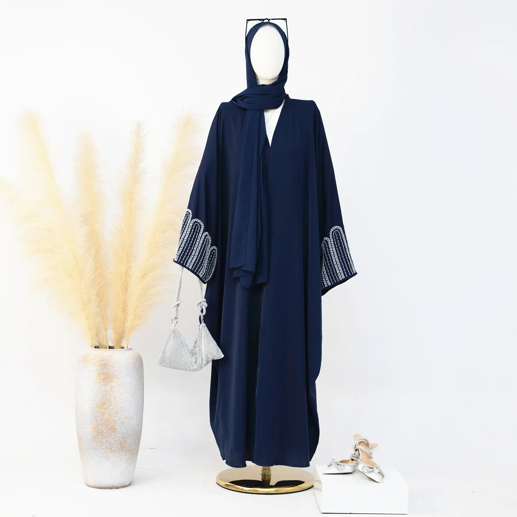 Ид кимоно открытые абайи из бисера Дубай роскошное Джалабия мусульманское