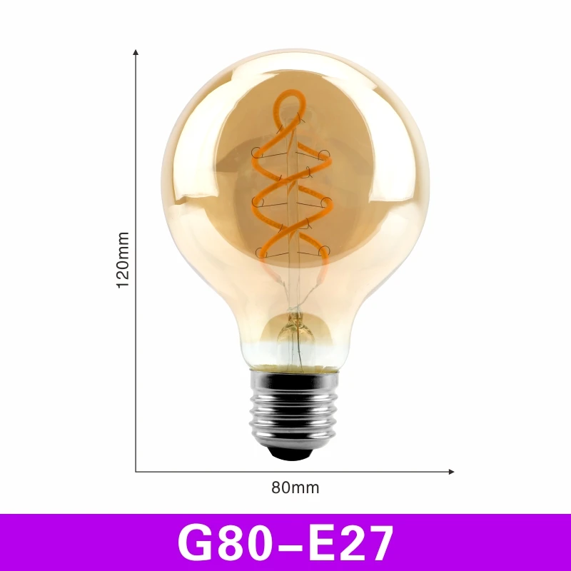 

Светодиодная лампа Duncelri C35/G45 спиральная тёплый желтый 4W 220V