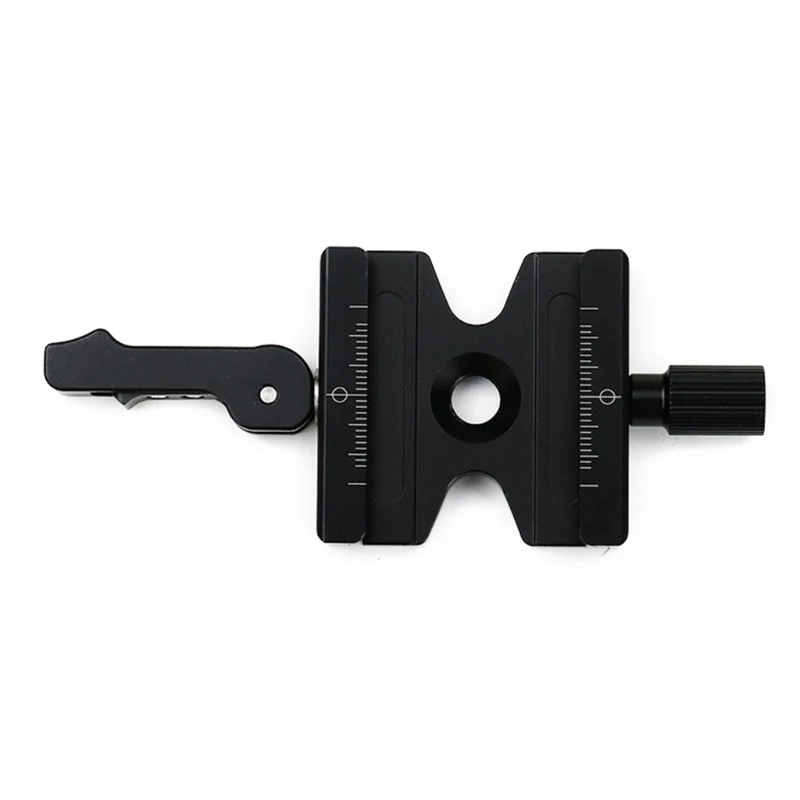 QJ-06 Double Lock Mounting Plate Camera Clamp Quick Release Adjustable Knob Adapter For Arca Swiss Tripod Ball Head