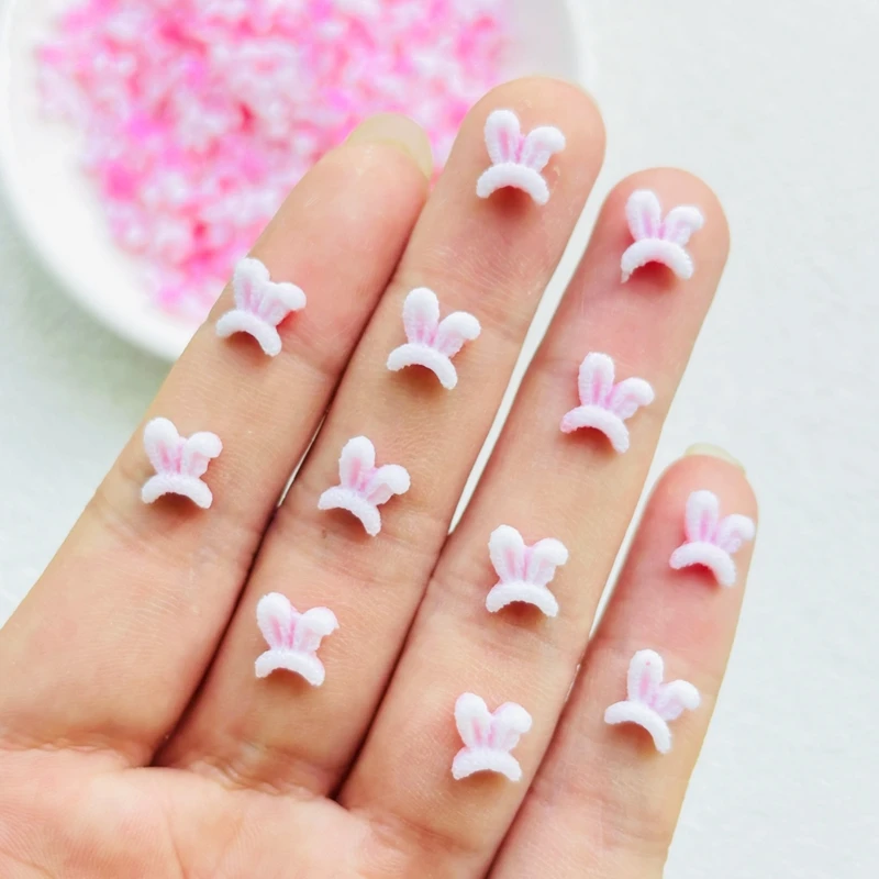 100 шт. новые милые миниатюрные украшения из полимера с мультяшными кроличьими