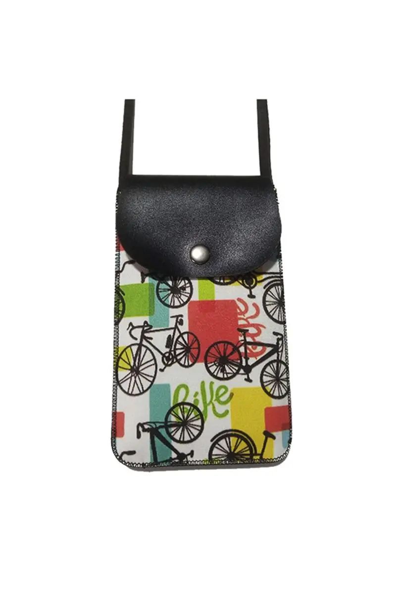

Women's cross patterned shoulder phone case
