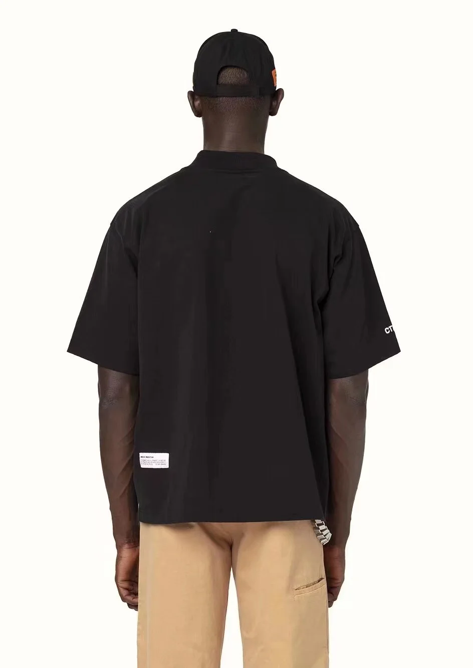 Модный бренд Половина водолазка пуловер футболка Для мужчин женщин с вышивкой