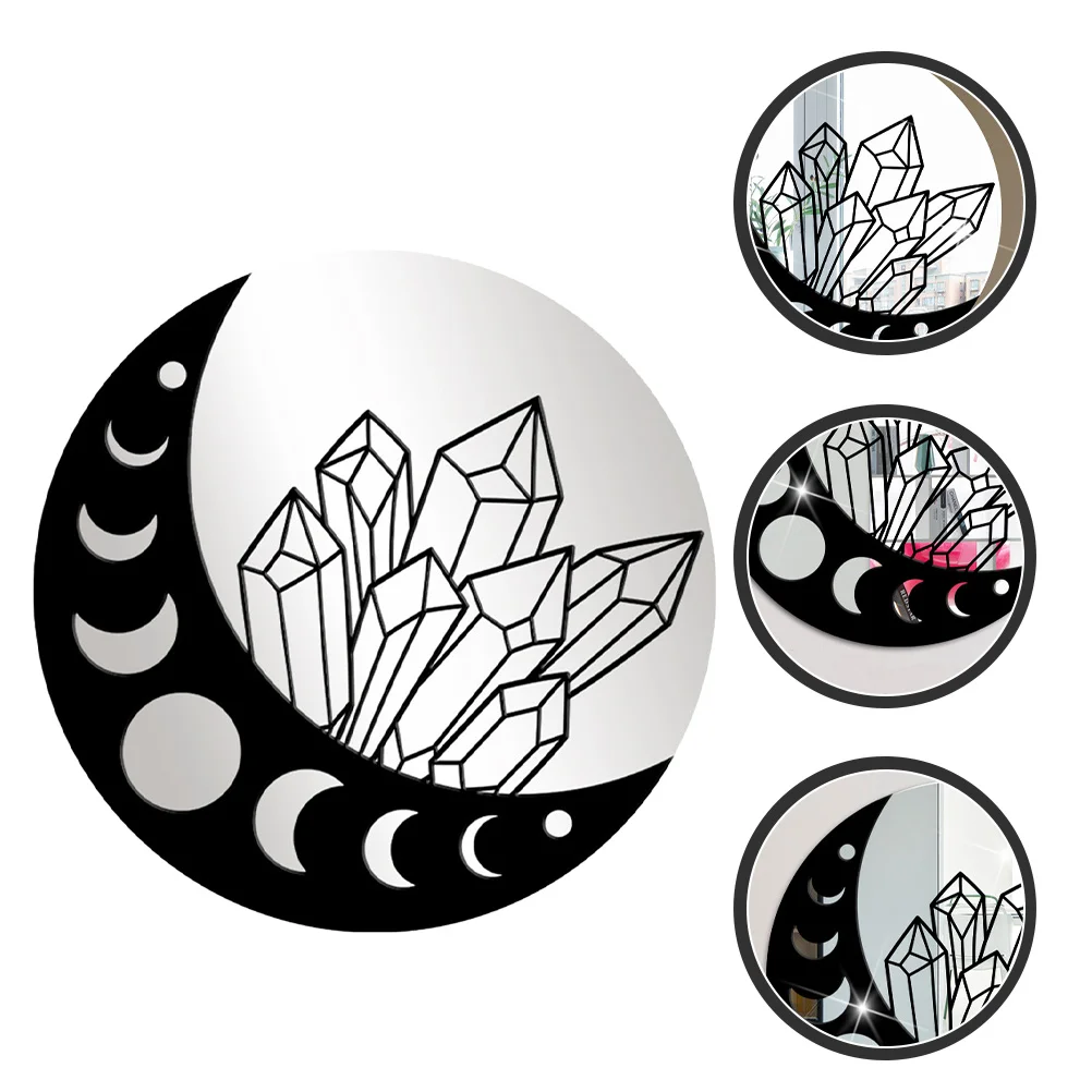 

Wall Mirror Stickersdecor Mirrors Sticker Decorativebathroom Acrylic Walls Moon Tile Diy Self Adhesive Murals Bohemia Decals