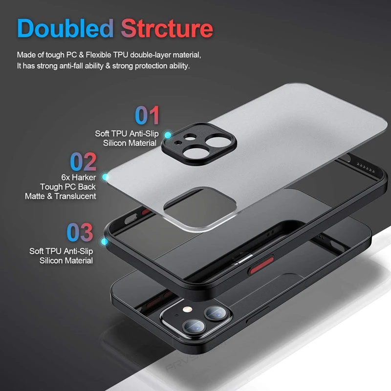 Super ARMOR Matte Acrylic Soft Phone Case Cover for OnePlus 6T 7 7T 8 8T 9 9R 9RT 10 Pro 1+Nord 2 5G ACE Pro CE 10R CE2 10T images - 6