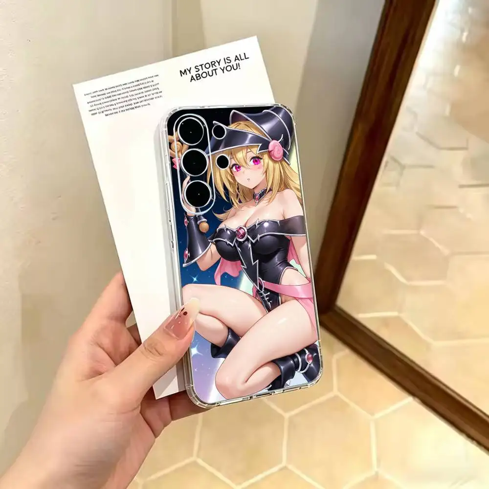 Фото Прозрачный тонкий мягкий чехол M-Dark M-Magician Girl YUGIOH для Samsung S 25,24,23,22,30,21,10,9,Ultra,Plus,Lite,FE,4,5 G №5