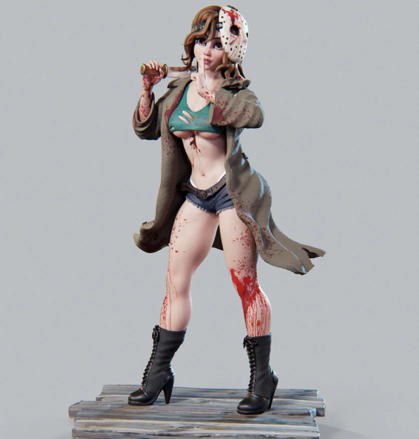 

1/24 75mm 1/18 100mm Resin Model Kits Horror Girl Figure Sculpture Unpainted No Color RW-678