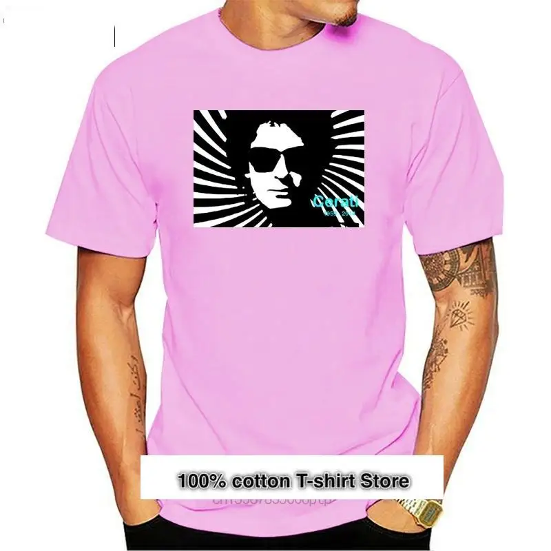 

Gustavo Cerati-Camiseta for hombre, prenda de vestir, de манга corta, с принтом Gustavo Cerati, Soda Estereo
