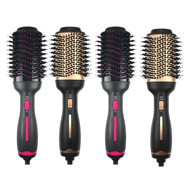 

Hair Dryer Brush Hot Air Brush 3In1electric Hair Blow Dryer Brush Negative Ions Hair Curler Straightener