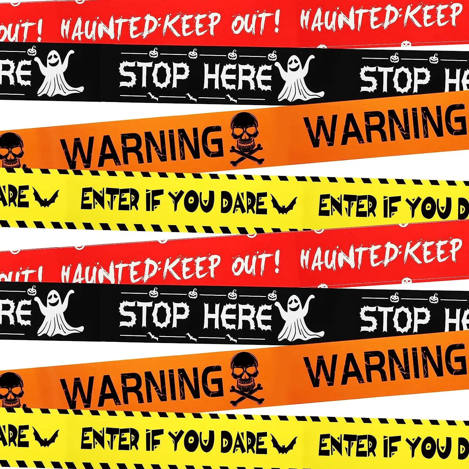 

2023 Halloween Decoration Warning Tape Signs Halloween Prop Window Party Danger Warning Lline Halloween Decor Fright Tape Bundle