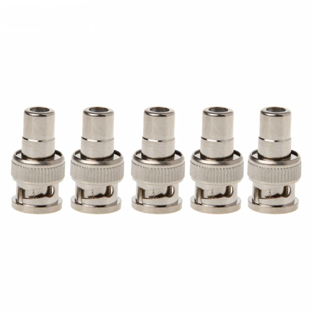 

5x BNC Male To RCA Female Coaxial Connector Adapter For CCTV Surveillance Video
