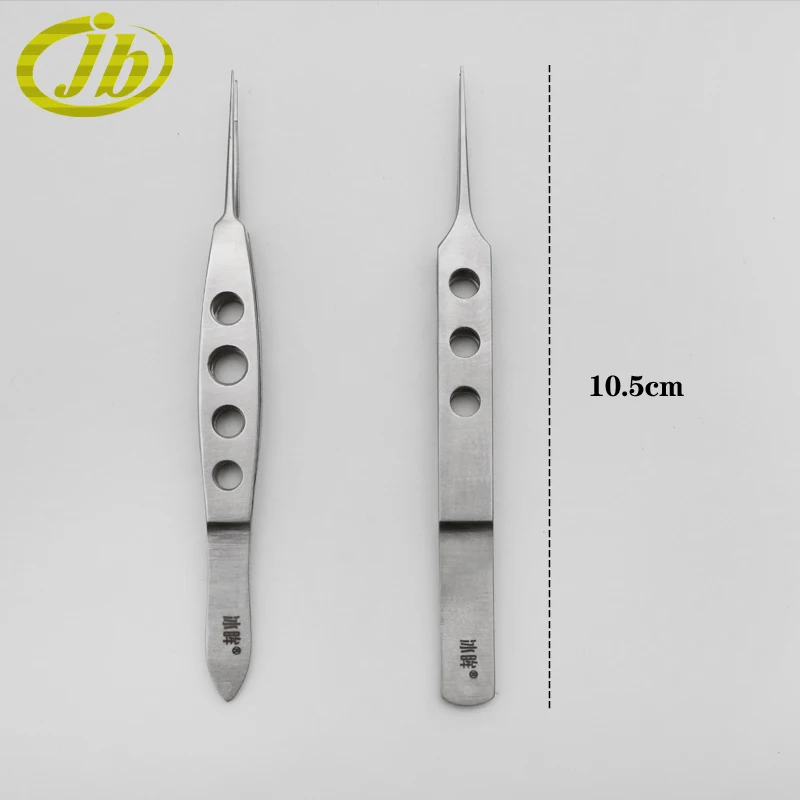 Ophthalmic forceps 10.5cm stainless steel ophthalmic instruments medical surgical 0.4mm straight toothed