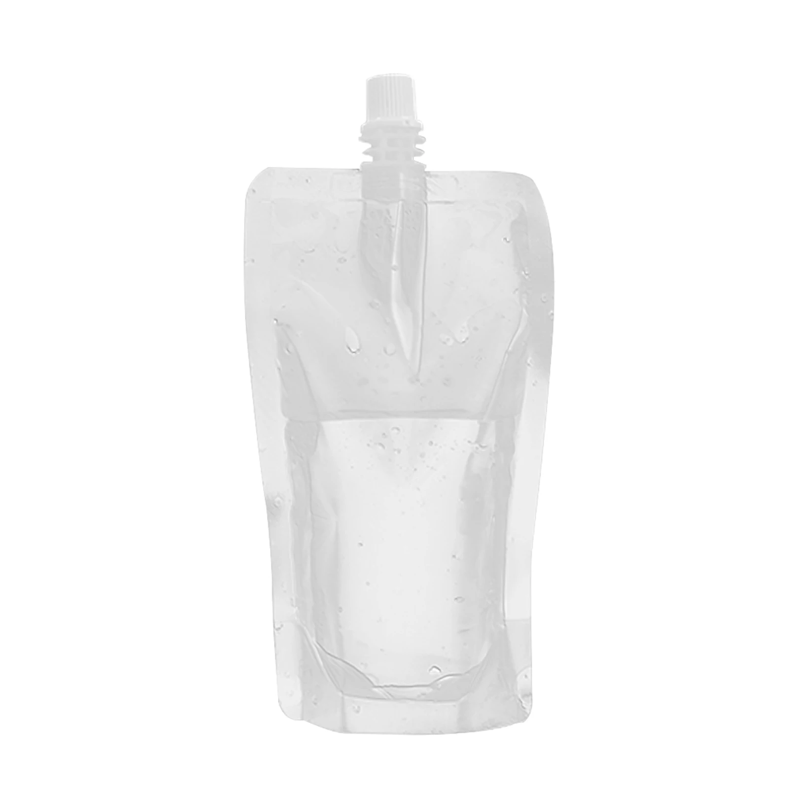 

100 Pcs Disposable Liquid Beverage Milk With Nozzle Sealed Transparent Coffee Durable Juice Drink Pouch Stand Up Packaging Bag