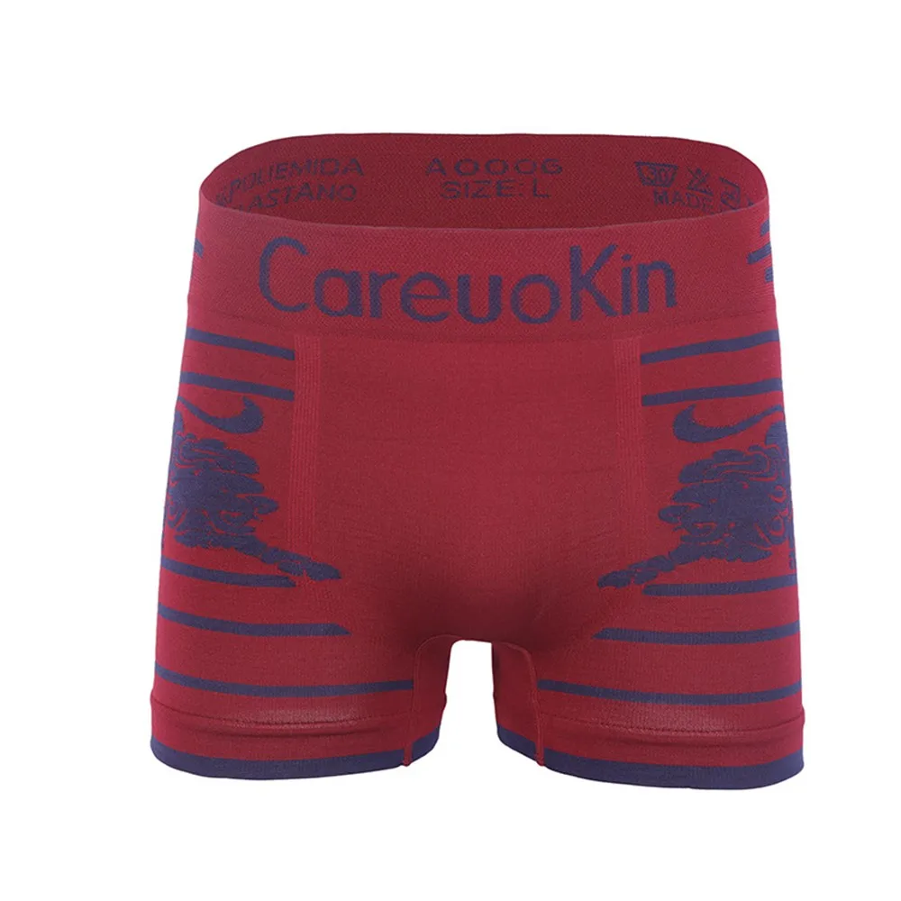 

Men Seamless Boxers Trunks Mid Waist Underwear Design Color Stretch Briefs Comfy Bottom Lingerie Shorts Pants Fashion Underpants
