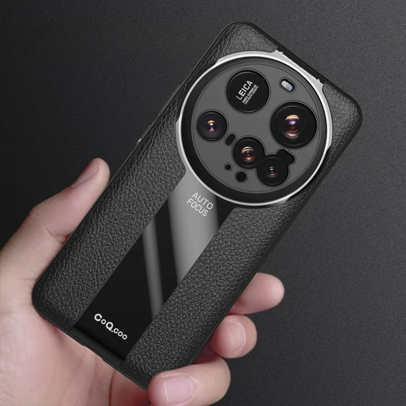 Фото Чехол для Xiaomi 15 Ultra ELVEV, роскошный кожаный чехол Lichi + мягкий ТПУ, ультратонкий защитный матовый чехол для телефона №2
