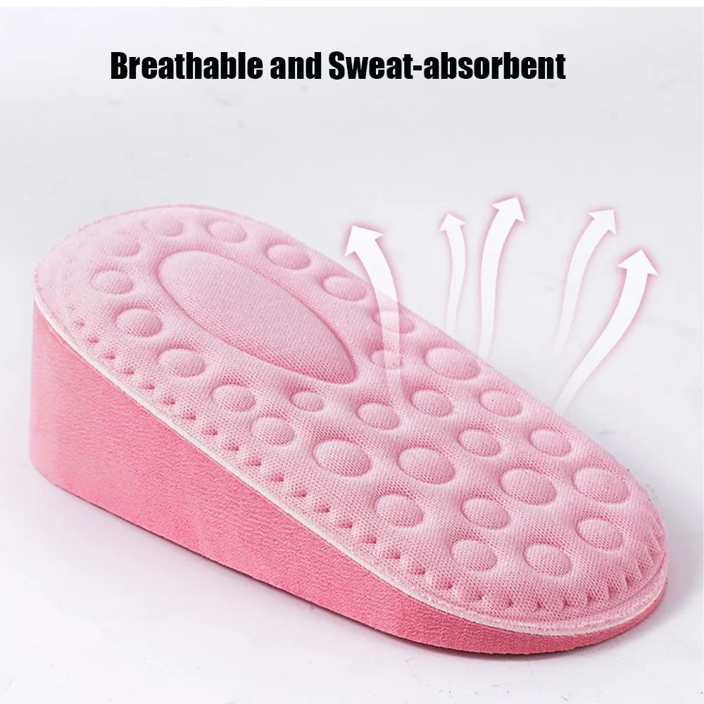 1Pair Memory Foam Insoles for Shoes Women Height Increase Templates Breathable and Sweat-absorbent Women's Sneakers Shoe Pad