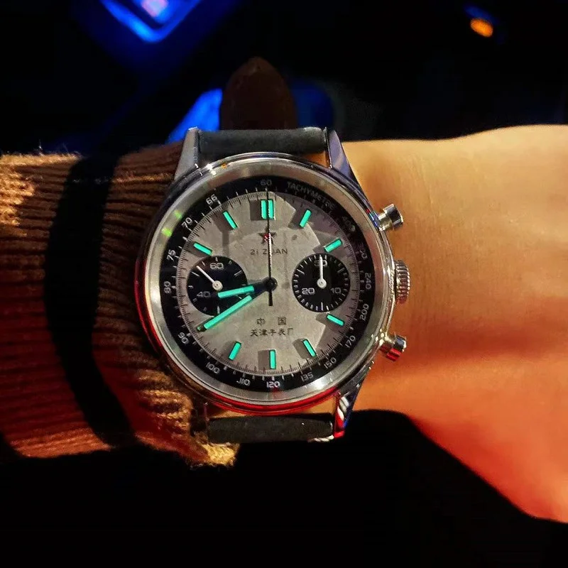 Мужские кварцевые часы с хронографом японские MIYOTA 6S21 мужские светящиеся