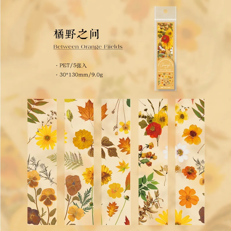 5 шт. Цветочные закладки Mengtai