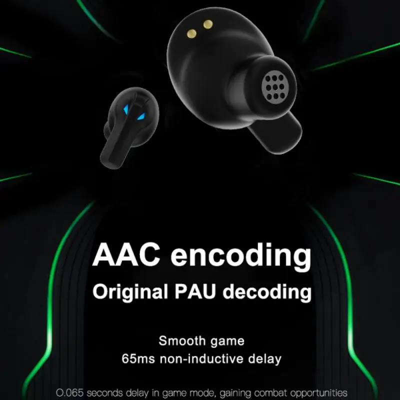 

Беспроводные спортивные наушники с сенсорным управлением, Двойная модель, гарнитура с низкой задержкой, долгий режим ожидания, игровая гар...