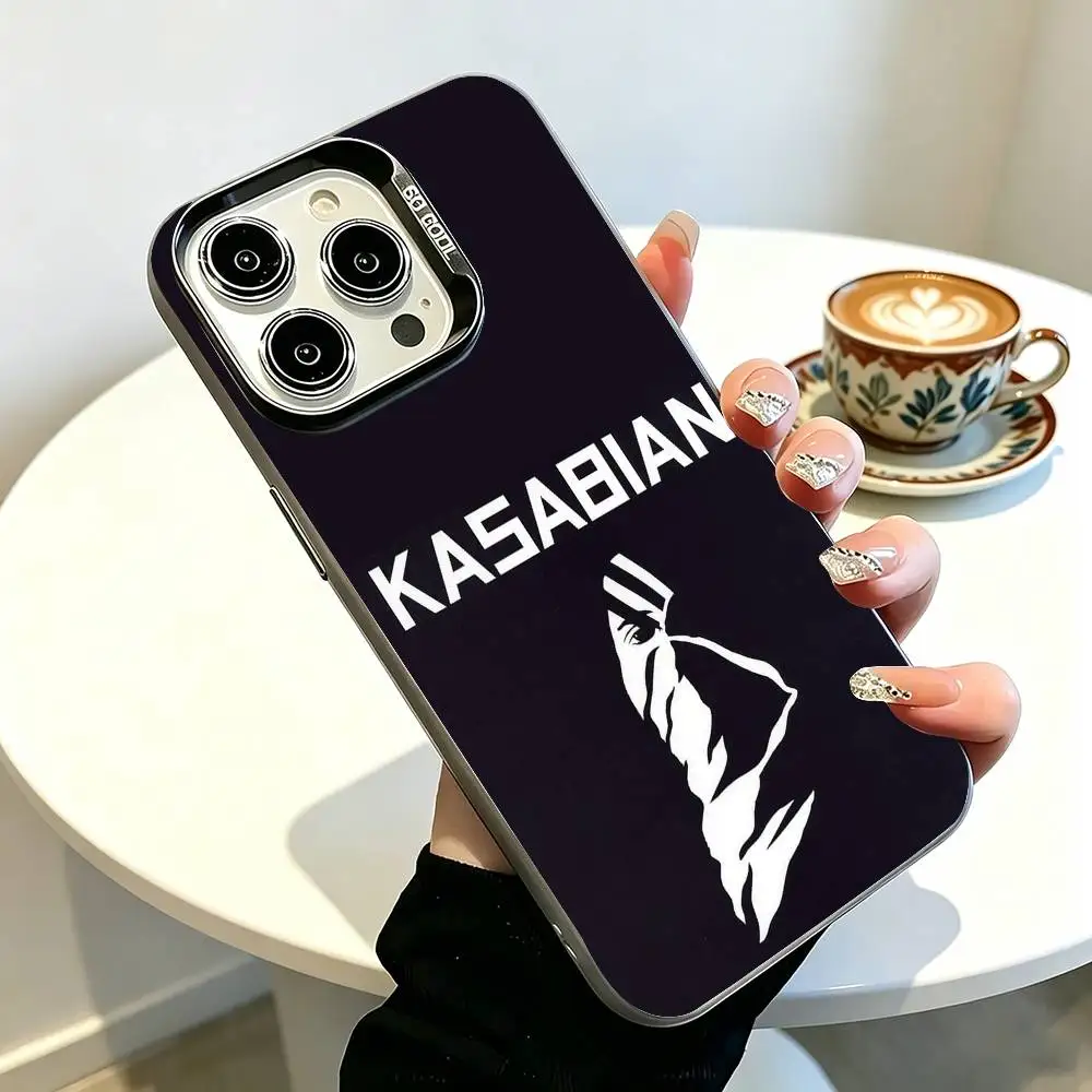 Фото Чехол для телефона KK-Kasabian для iPhone 17, 16, 15, 14, 13, 12, 11 Plus, Pro Max, XS, серый, с цветным покрытием внутри №2