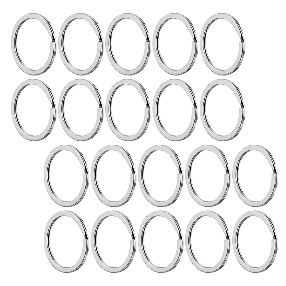 

100Pcs Key Round Rings Metal Key Rings Durable Flat Key Rings for Key Chains