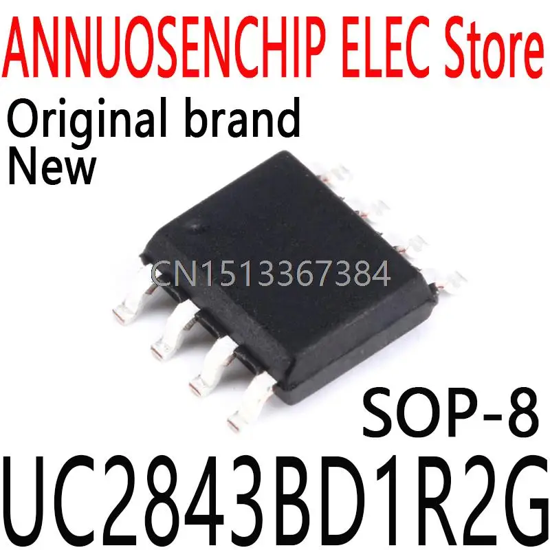 Новые и оригинальные UC2843 2843B UC2843B SOP-8 UC2843BD1R2G, 10 шт.