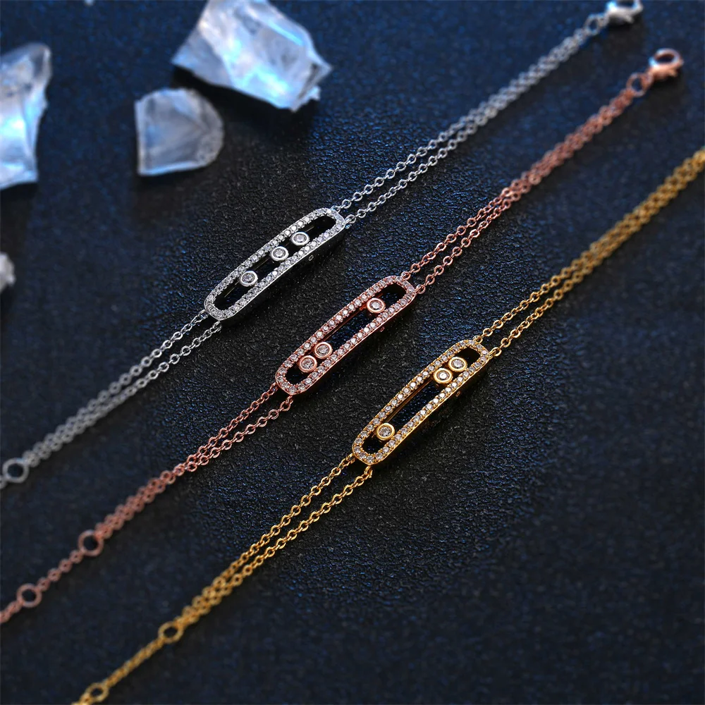 

Женский классический браслет из серебра 925 пробы с бриллиантами