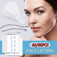 4080100pcs makeup invisible face lift tape v line v face shape facial lift up anti wrinkle face slimming stickers skin care