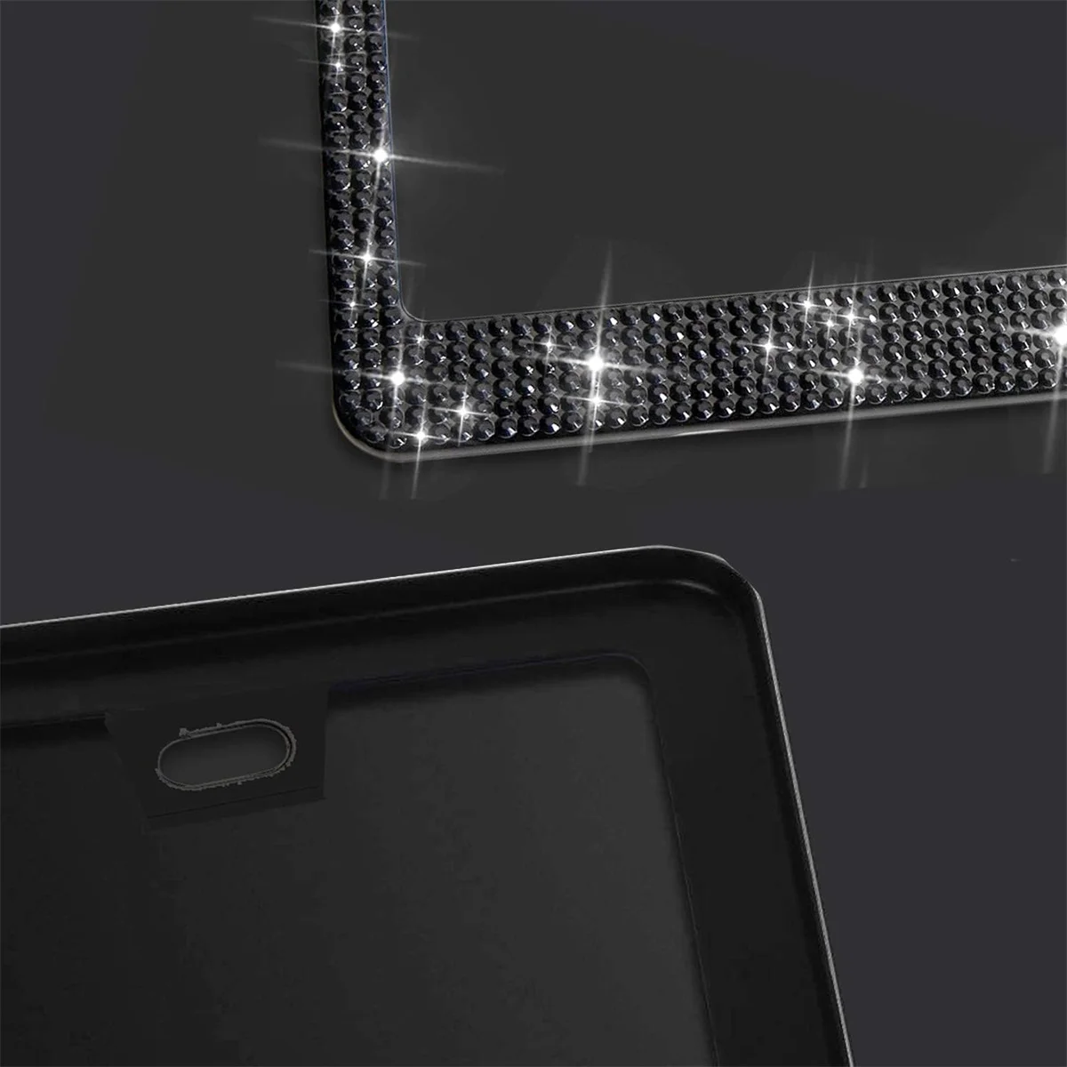 Блестящая рама для номерного знака Shering 1 упаковка блестящих рамок со стразами и