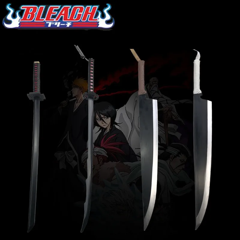 

Bleach Sword Kurosaki Ichigo Sword 1:1 Sky Lock Moon Black Knife Zanpakutou Ninja Katana Knife Sword Weapon Props Safety PU Toy