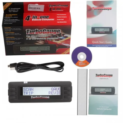 

Quicklynks TurboGauge IV Auto Computer Scan Tool Digital Gauge 4 in 1