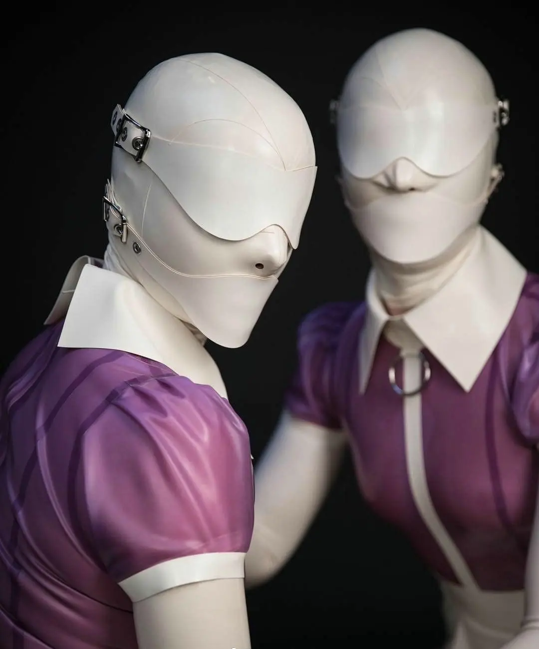 

Fetish Hoods 100% Natural Latex Open Eyes Mouth with Nose Holes Mask Rubber Hood Adults Headgear Customise