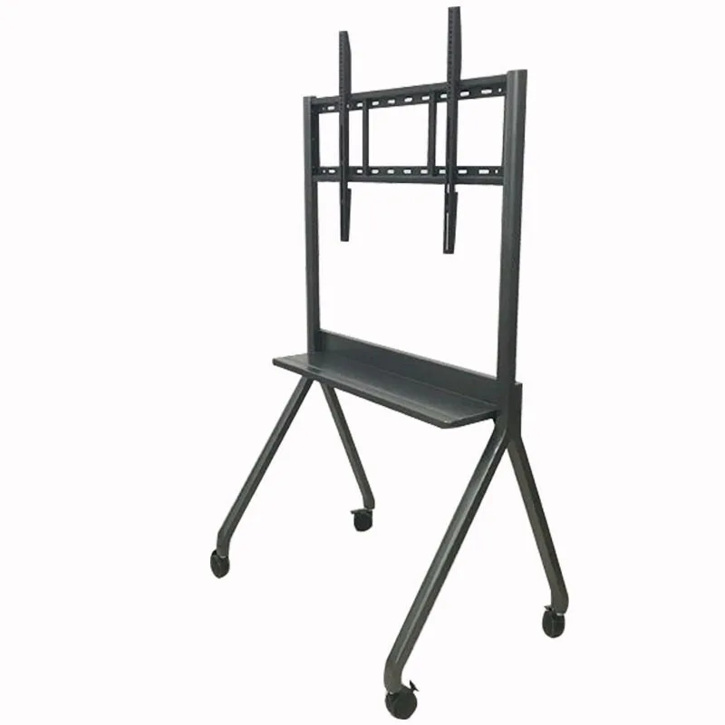 

Herringbone mobile trolley TV hanger 42-86 inch floor mounted mobile TV bracket with adjustable lift