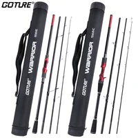 goture warrior 4 sections fishing rods fuji ring carbon fiber light travel lure rod for saltwater freshwater 2 13m 2 7m mmhml