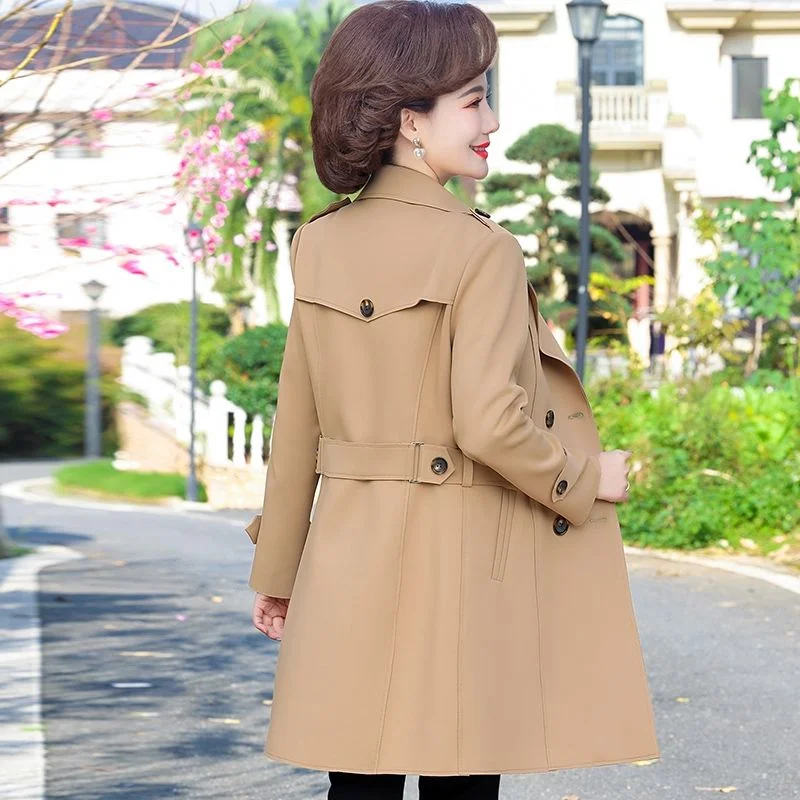 

Women Windbreaker Autumn Casual Slim Trench Coat Fashion Plus Size 5Xl Buttons Up Turndown Collar Ladies Jacket Streetwear R103