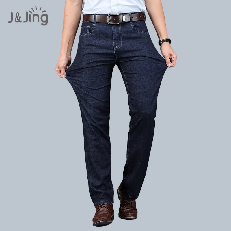 

Male Jeans Men Men'S Jean Homme Denim Baggy Pants Trousers Straight Biker Cargo Casual Tactical Military Many Multi-Pocket Blue